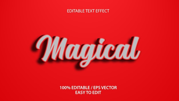 Magischer texteffekt premium-vektor-download