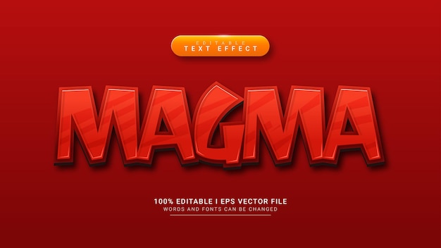 Magma 3d-textstil-effektvorlage