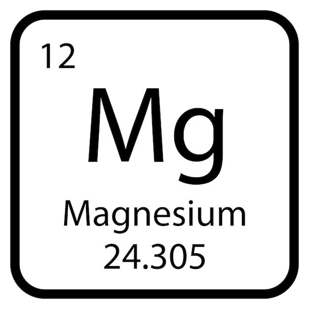 Magnesium-ikonen-vektor-illustrationsdesign