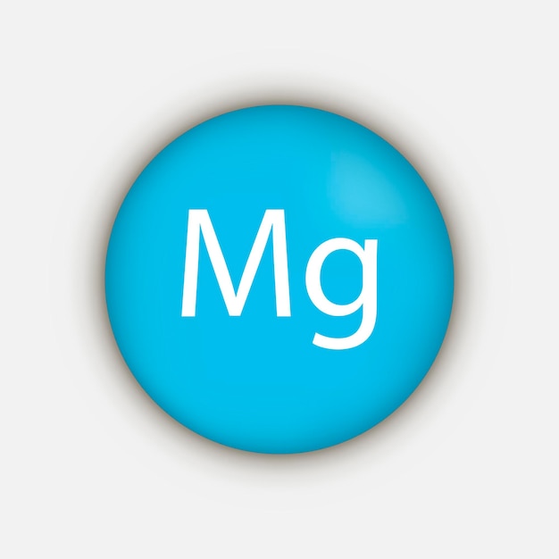 Magnesium-mg-mineral-vitamin-ergänzungssymbol vektor-illustration