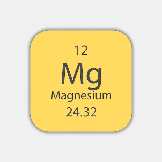 Magnesiumsymbol Chemisches Element des Periodensystems Vektorillustration