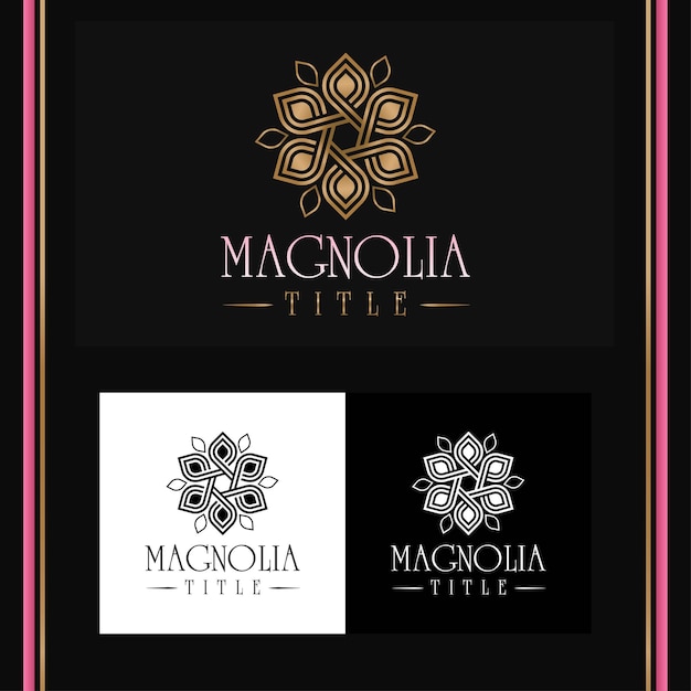 Magnolienblumen-business-logo-design