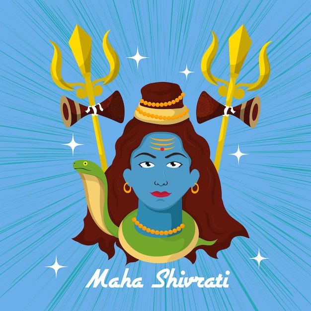 Vektor maha shivrati-illustration