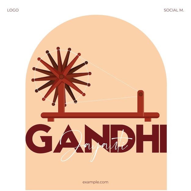 Mahatma Gandhi jayanti 2. Oktober mit kreativer Designvektorillustration