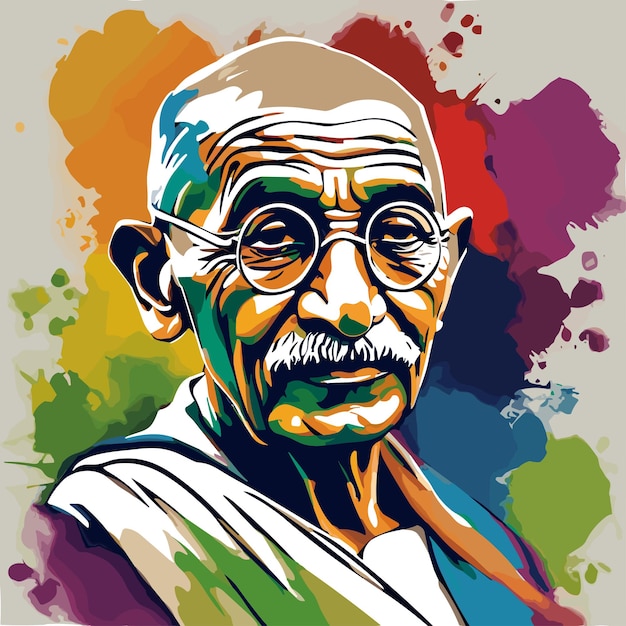 Vektor mahatma gandhi