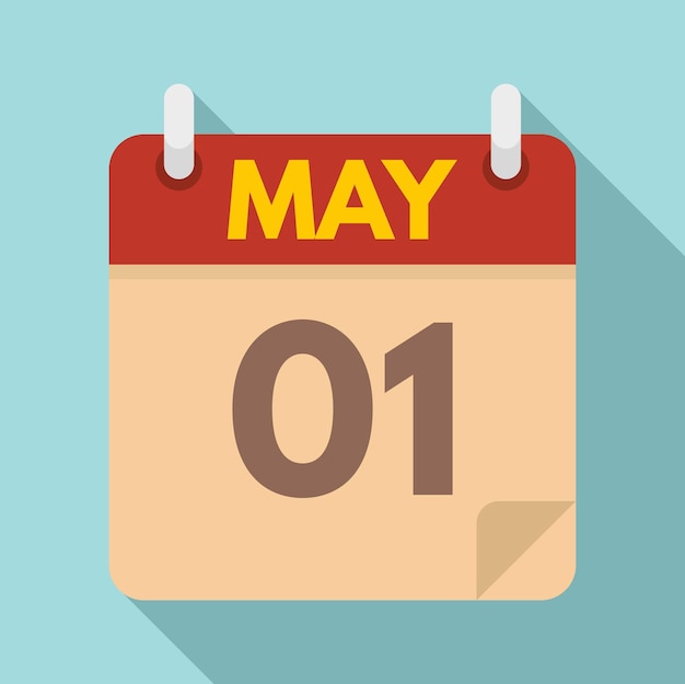 Mai-kalendersymbol flache illustration des mai-kalendervektorsymbols für webdesign