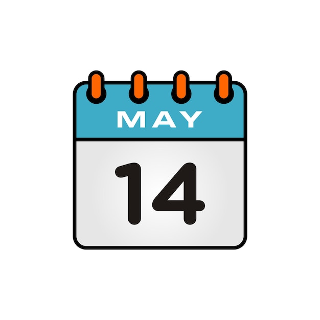 Mai-kalendersymbol-vektorvorlage