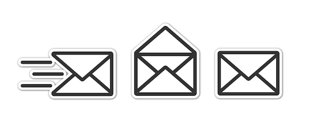 Mail-icon-web-icon-set-vektor-illustration