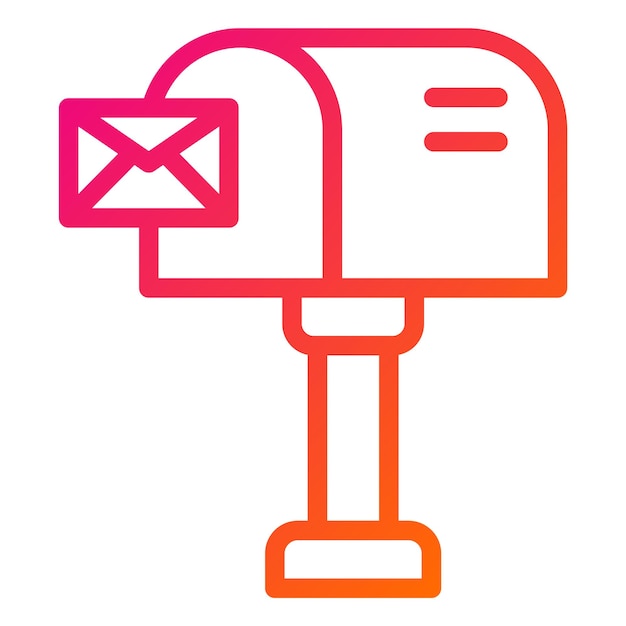 Vektor mailbox-vektor-ikonen-design-illustration