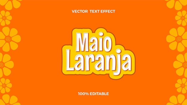 Vektor maio laranja-texteffekt