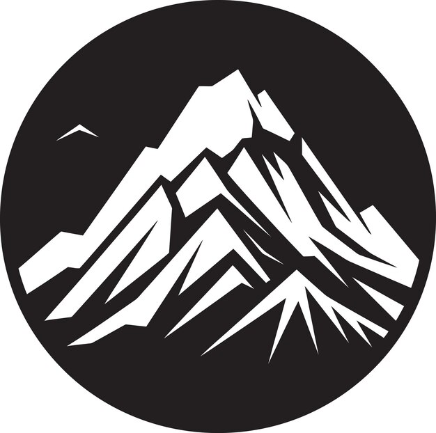 Vektor majestic uplift iconic mountain symbol peak panorama berg emblem design