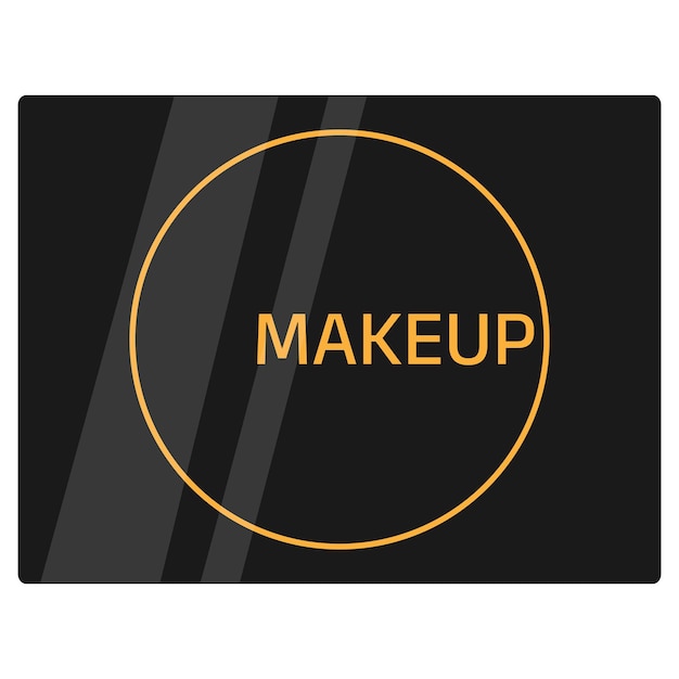 Make-up-farblidschatten-palette geschlossener make-up-lidschatten-kit-container draufsicht realistische vektorillustration