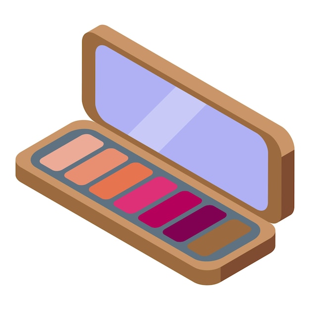 Make-up-Palette mit Spiegel zeigt farbenfrohe Augenschatten für die Schönheitsroutine