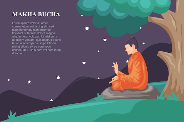 Makha bucha-hintergrund