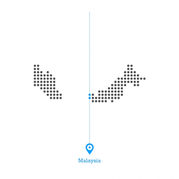 Malaysia doled kartenentwurfsvektor