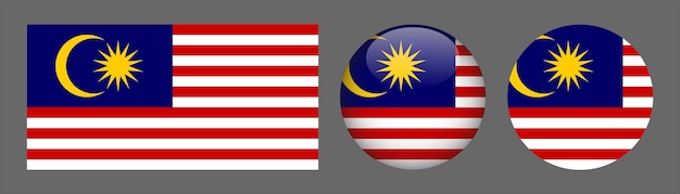 Malaysia-Flag-Set-Sammlung Vektor