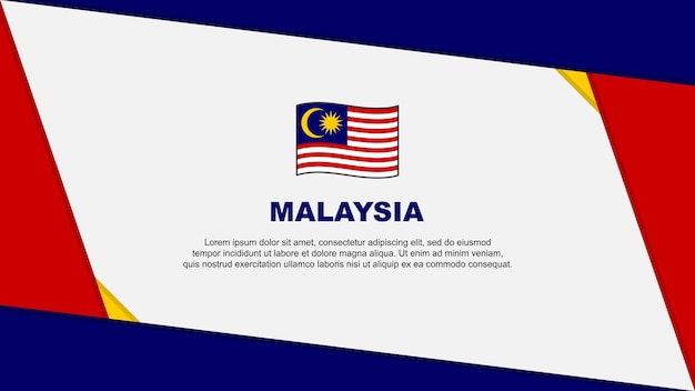 Malaysia-flagge abstrakter hintergrund-design-vorlage malaysia-unabhängigkeitstag-banner cartoon-vektorillustration malaysia-unabhängigkeitstag