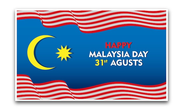 Malaysia-unabhängigkeitstag-banner-vorlage