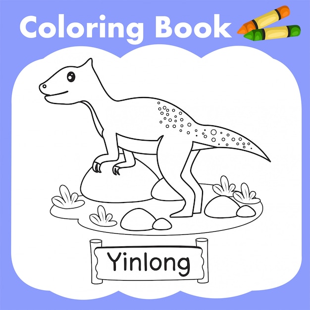 Malbuch dinosaurier yinlong