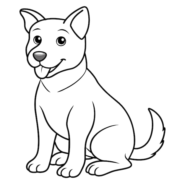 Malbuch für Hunde Vektorkunst Illustration 78