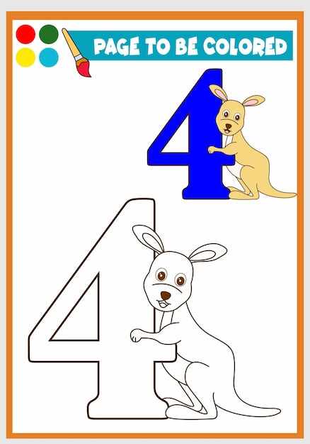 Malbuch für kinder süßes känguru