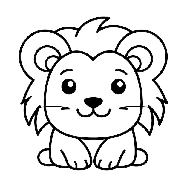 Malbuch im Kawaii-Stil für Kinder, Vektorillustration