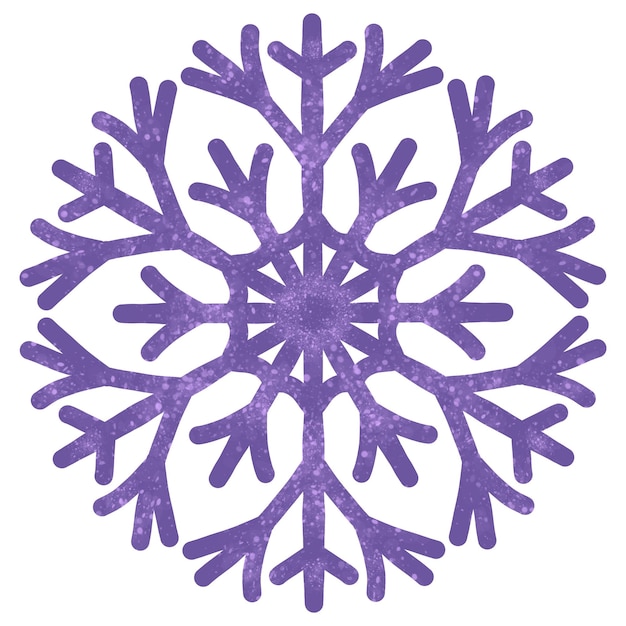 Malen Sie Schneeflocken Illustration Zeichen des Winters kaltes Wetter Symbol der einzigartigen Schönheit Handgemalt
