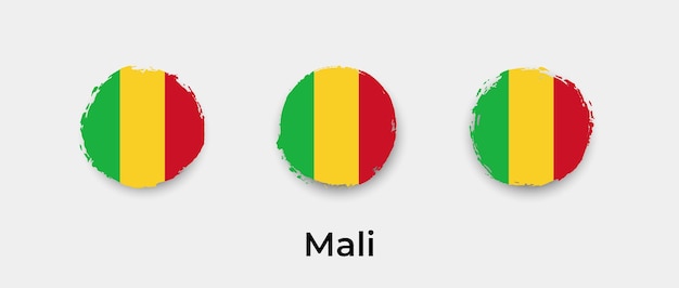 Mali-flaggen-grunge-blasen-symbol-vektor-illustration