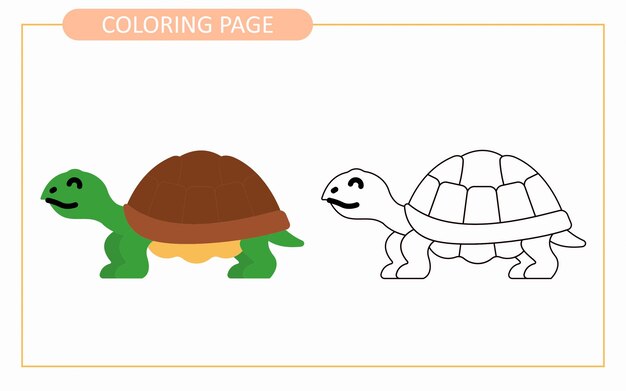 Malseite von turtle educational tracing malbuch für kinder