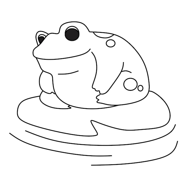 Malvorlage Alphabete Tierkarikaturfrosch