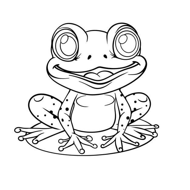 Vektor malvorlage frosch