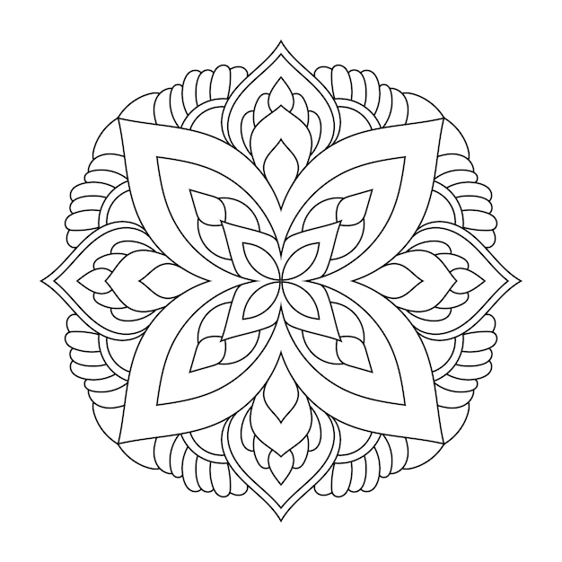 Malvorlagen blumen-mandala