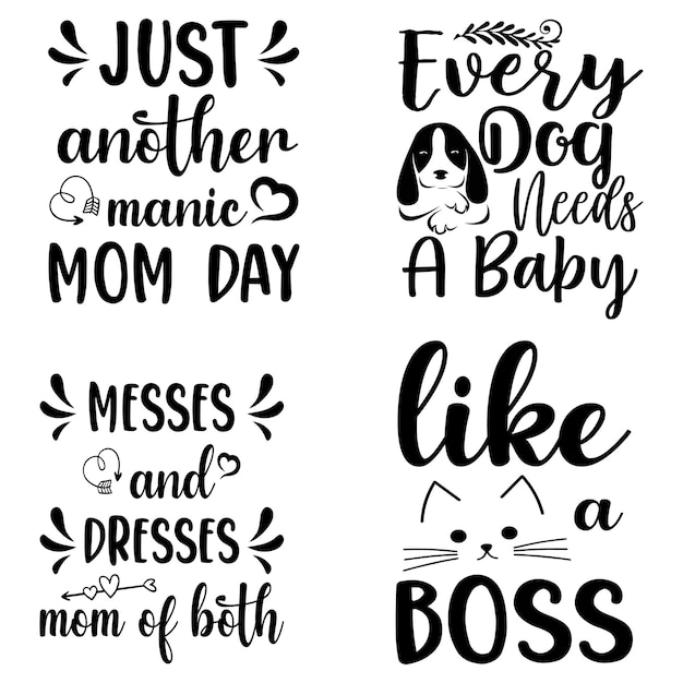 Vektor mama-svg-typografie-design