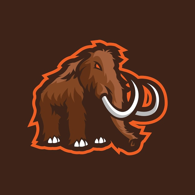 Mammut maskottchen logo design