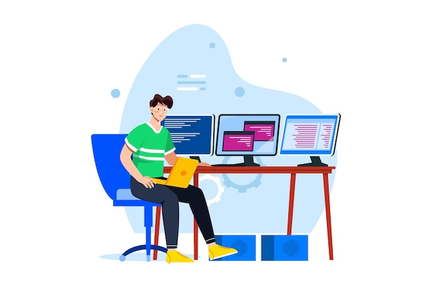 Man Coder Development Programmiercomputer
