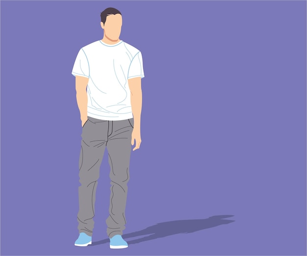 Man in casual attire standing with hands in pockets