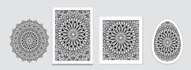 Mandala, abstrakter tibetischer Blumenhintergrund. Indisches Medaillonmuster. Vintage böhmisches Design