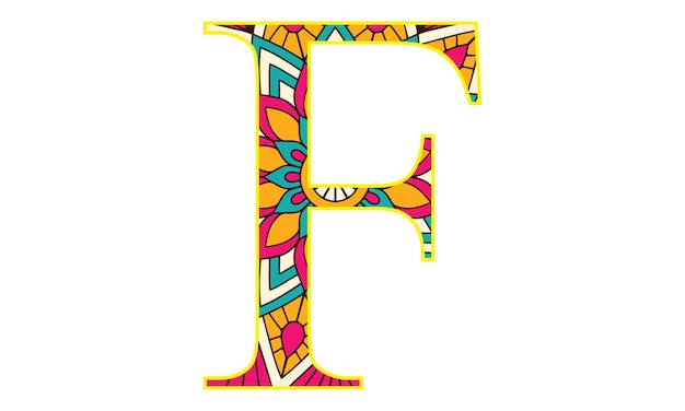Mandala-alphabet-malseite für kinder