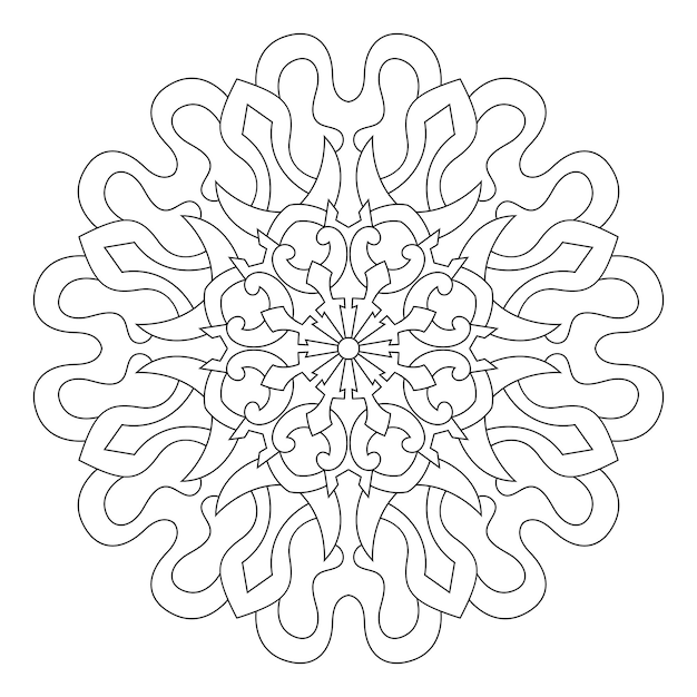 Mandala-anti-stress-malbuchseite für erwachsene. vektor-illustration