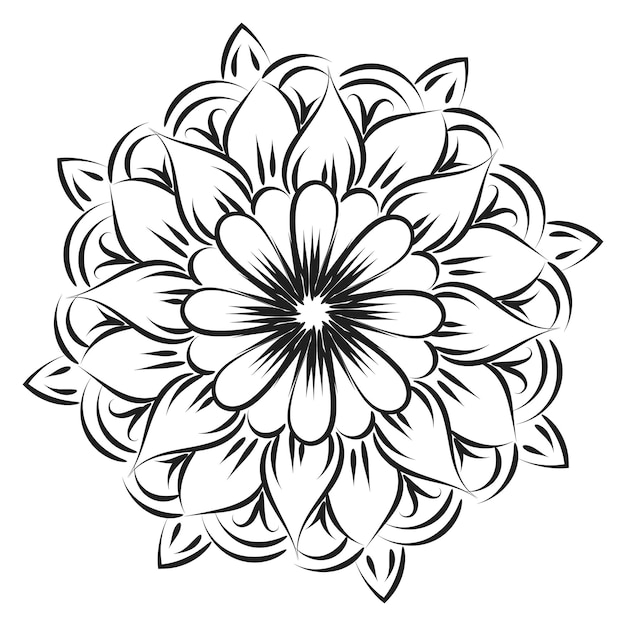 Mandala art design im kreis