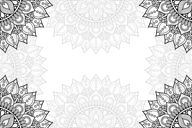 Vektor mandala blumen dekorativer hintergrund