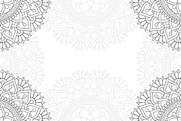 Mandala blumen dekorativer hintergrund