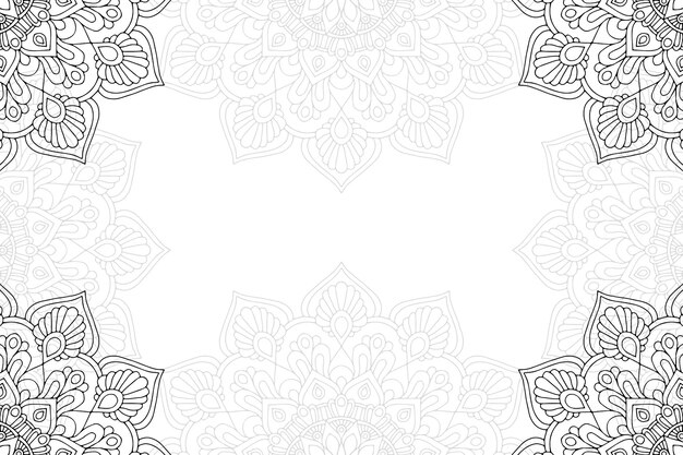 Mandala blumen dekorativer hintergrund