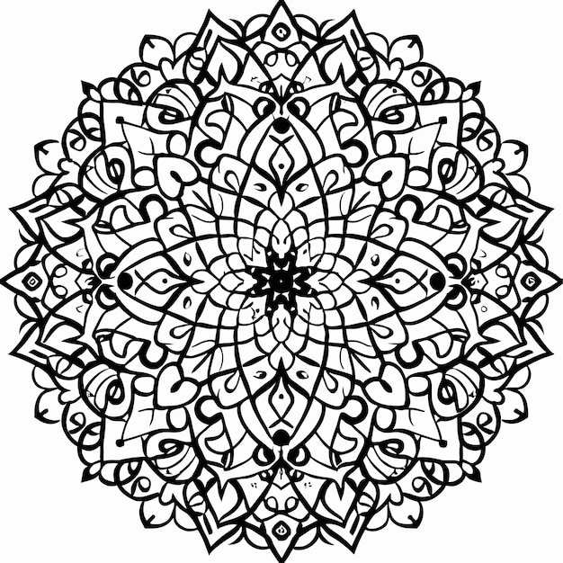 Mandala blumen-hintergrund-design malseite