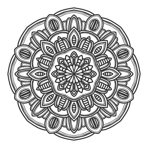 Mandala-Blumenillustrations-Vektordesign