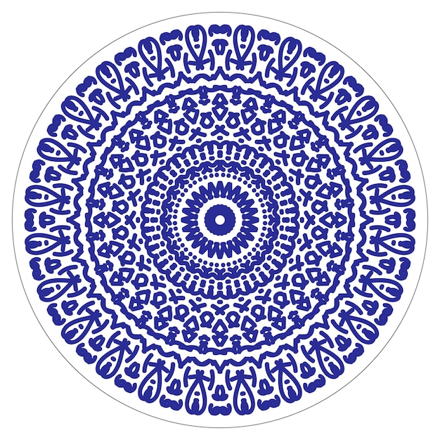 Mandala-Blumenillustrations-Vektordesign