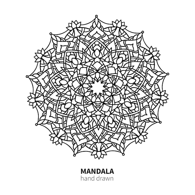 Mandala-blumenzeichnung.