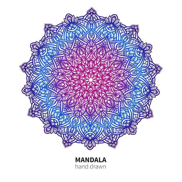 Mandala-blumenzeichnung.