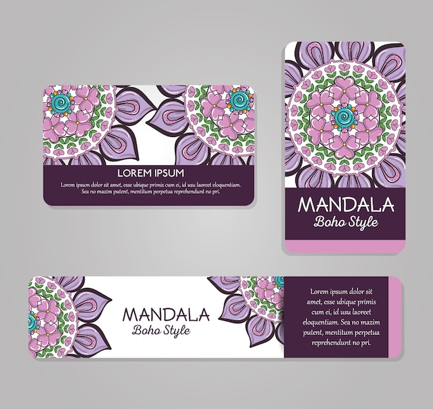 Mandala boho stil flyer