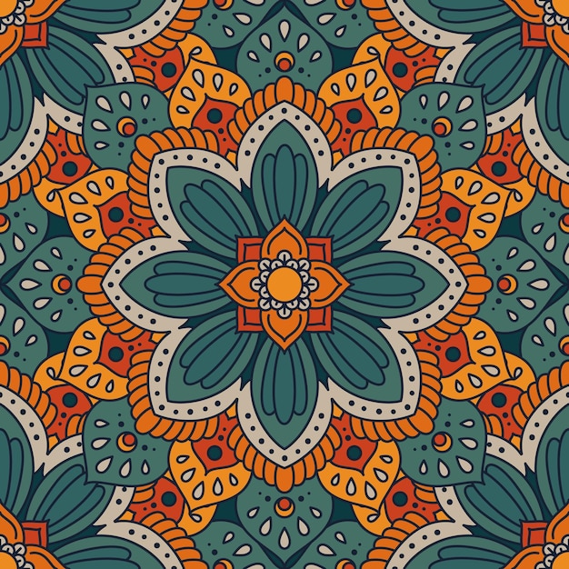 Mandala bunten abstrakten floralen Hintergrund Musterdesign Vektor